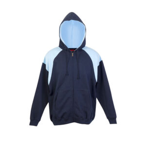 MENS SHOULDER CONTRAST ZIP HOODIE