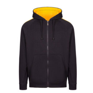 MENS UNBRUSHED STRIPE SLEEVE HOODIE